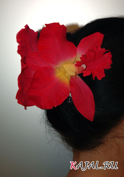 Заколка для волос Алая орхидея № 2