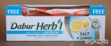 Зубная паста Dabur Herb'l Salt & Lemon с зубной щеткой